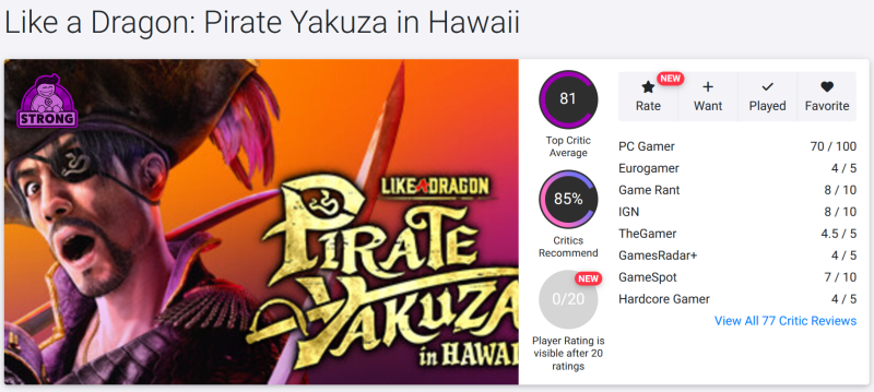 SEGA объявила о выпуске Like a Dragon: Pirate Yakuza in Hawaii на консолях и ПК